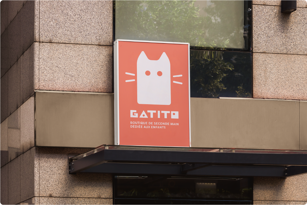 Panneau Gatito — identité visuelle
